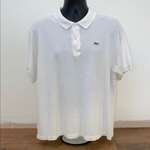 Lacoste Men's Classic White Polo Shirt Size 8